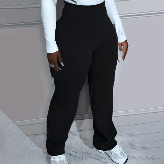Large Size Workwear Knitted Women's Trousers