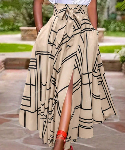Women's Simple Daily Slit Long Skirt