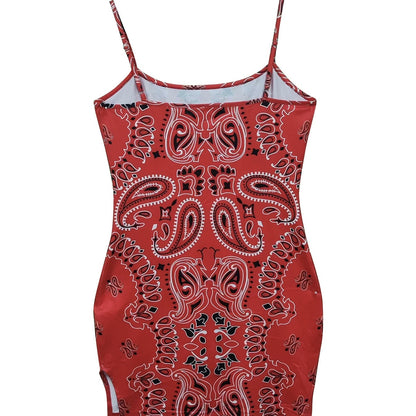 Ladies' Fashionable Cashew sexy Suspended Dress