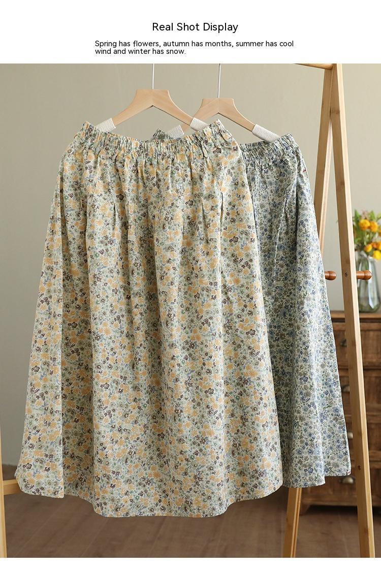 Artistic Floral Long Skirt