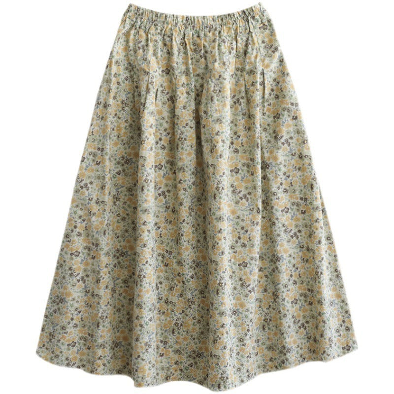 Artistic Floral Long Skirt
