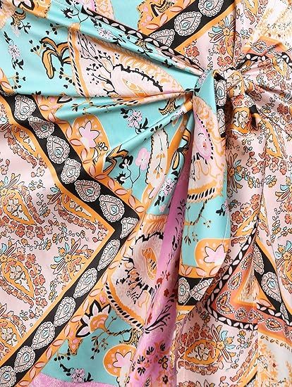 Boho Skirt Asymmetrical Skirts Floral Paisley Rushed Long Skirts