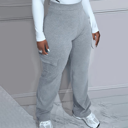 Large Size Workwear Knitted Women's Trousers