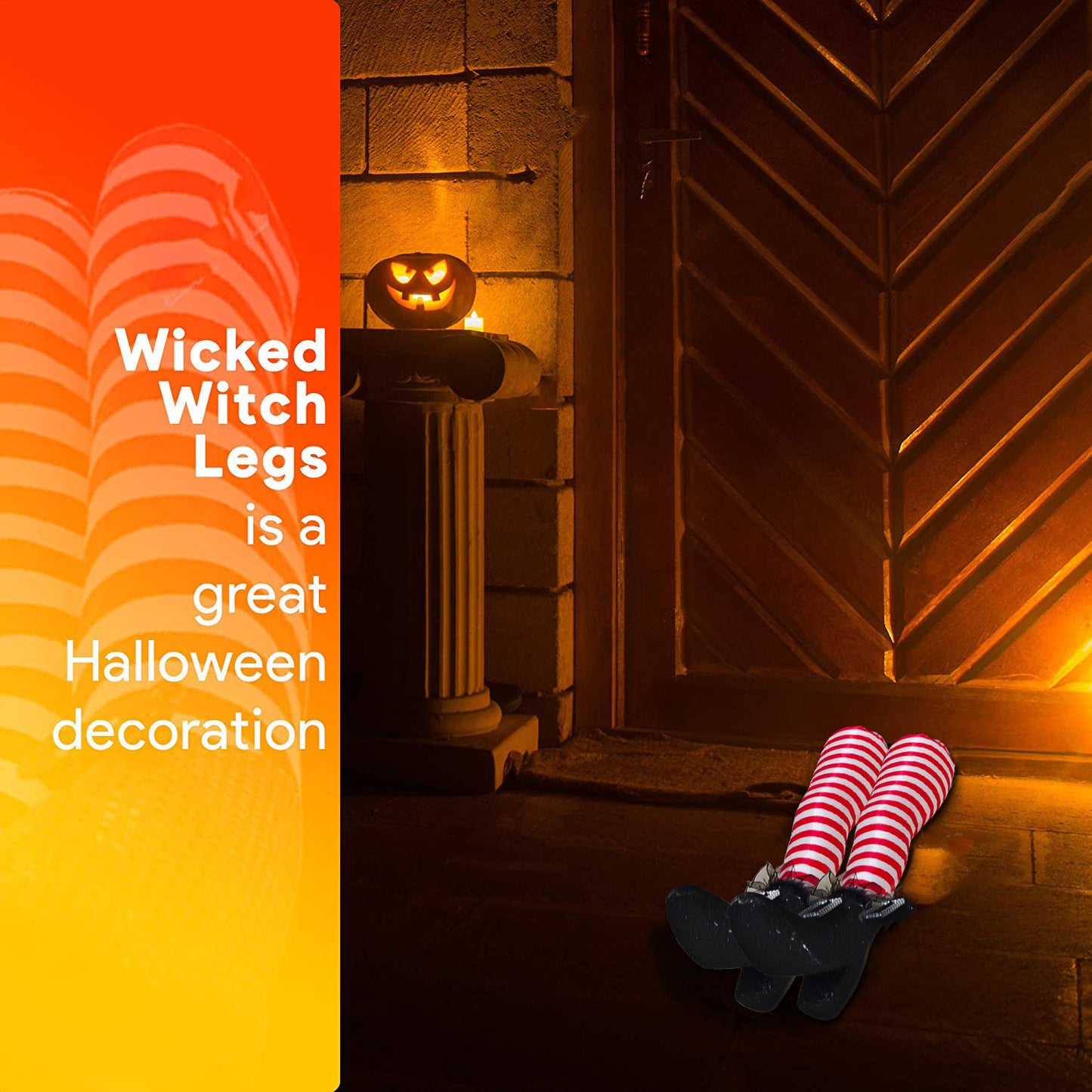 Halloween Prosthesis Witch Leg Garden Decoration