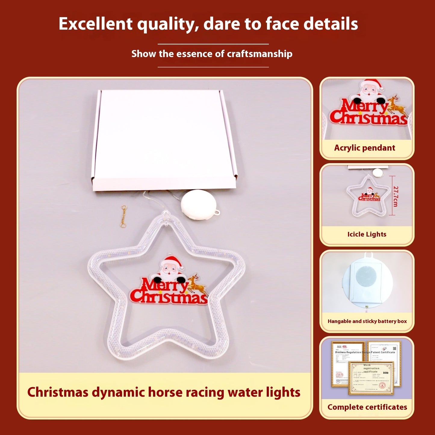 Led Christmas Star Light Decoration
