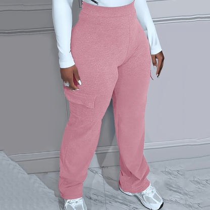 Large Size Workwear Knitted Women's Trousers