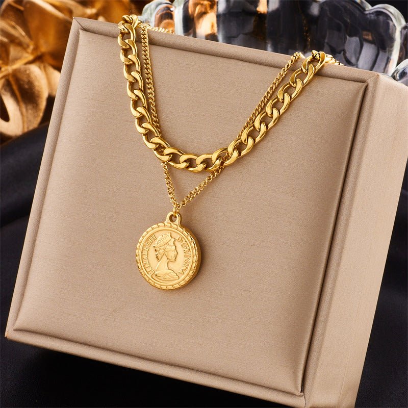 Coin Pendant Necklace Charm