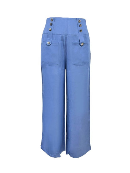 Button Design Fashionable Casual Pants