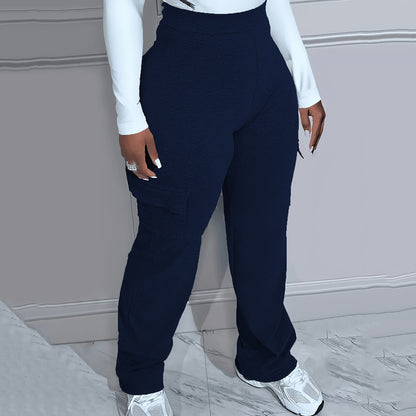 Large Size Workwear Knitted Women's Trousers