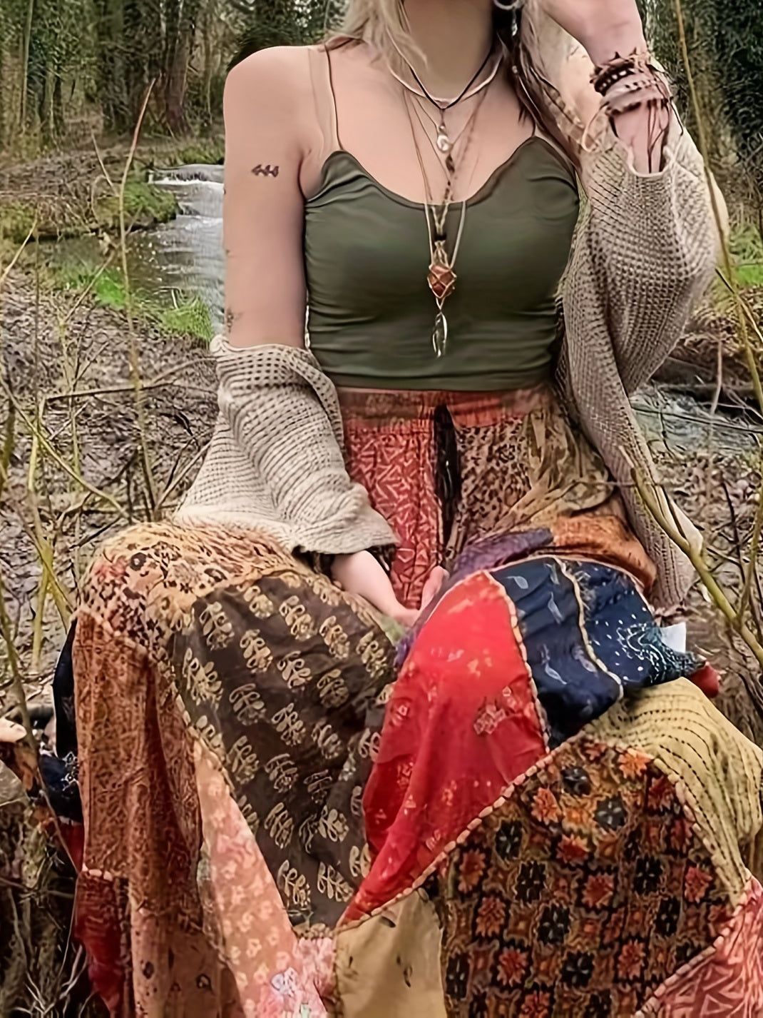 Plus Size Plaid Long Skirt - Summer -