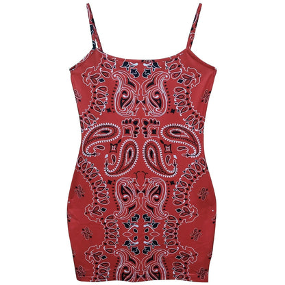 Ladies' Fashionable Cashew sexy Suspended Dress