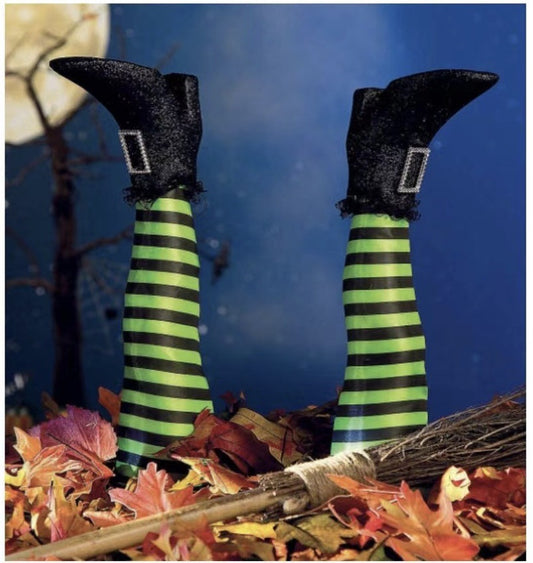 Halloween Prosthesis Witch Leg Garden Decoration